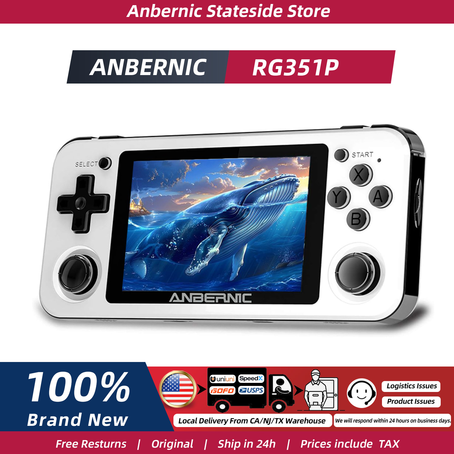 Retro Gaming Kiosk - เครื่องเล่นเกมพกพา ANBERNIC RG351P หน้าจอ IPS ขนาด