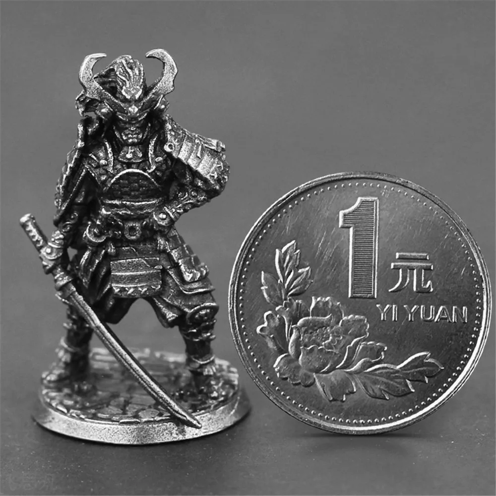 Retro Gaming Decor - ทองแดงญี่ปุ่น Shogunate SAMURAI ทหาร Figurines Miniatures
