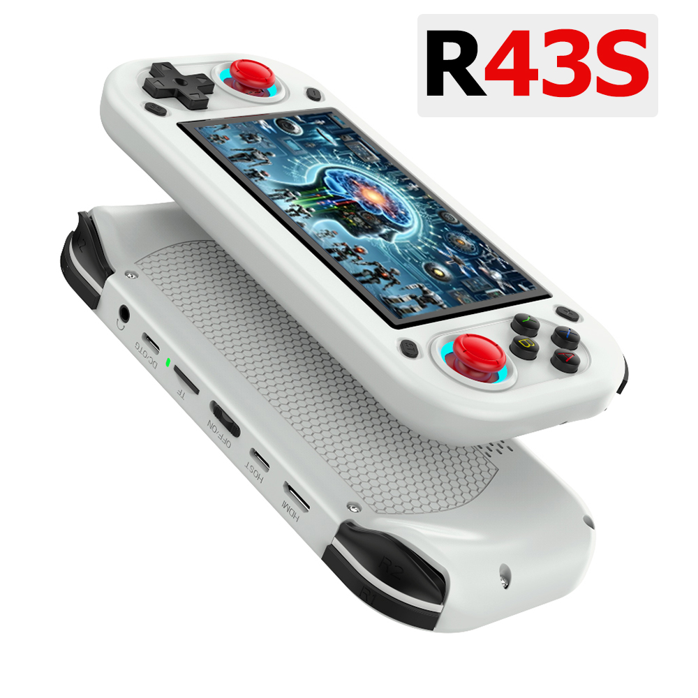 Retro X8 Gaming Console - R43S Retro คอนโซลวิดีโอเกมมือถือเปิดระบบ Linux 4.3 นิ้วหน้าจอ