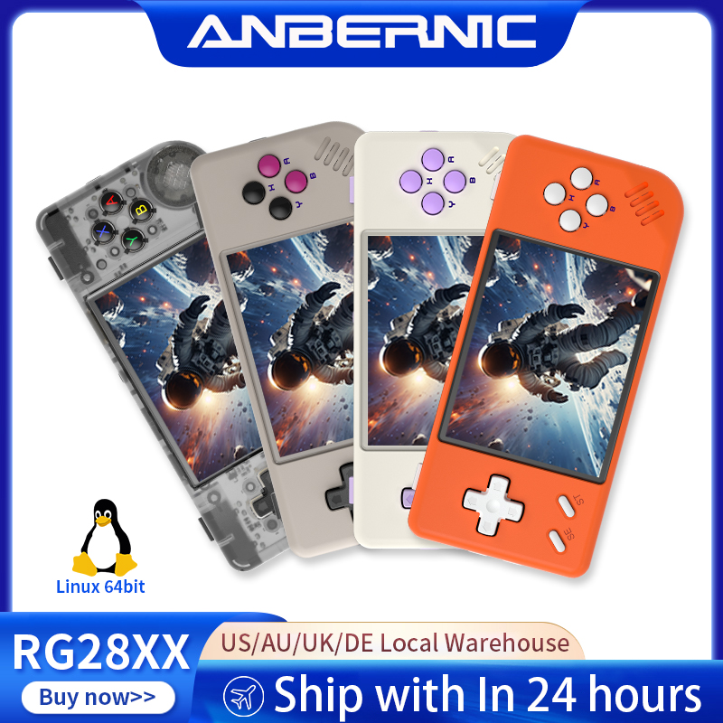 Retro X8 Gaming Console - ANBERNIC RG28XX เครื่องเล่นเกมพกพาแบบเรโทร ระบบปฏิบัติการลินุกซ์ 64 บิต