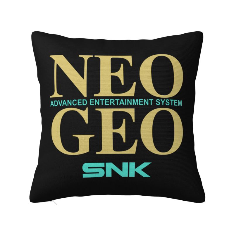 Retro Gaming Lounge - ปลอกหมอนอิงลายเกมอาร์เคดโมเดิร์นเรโทร Neo Geo Snk ของตกแต่งบ้าน พิมพ์ลาย