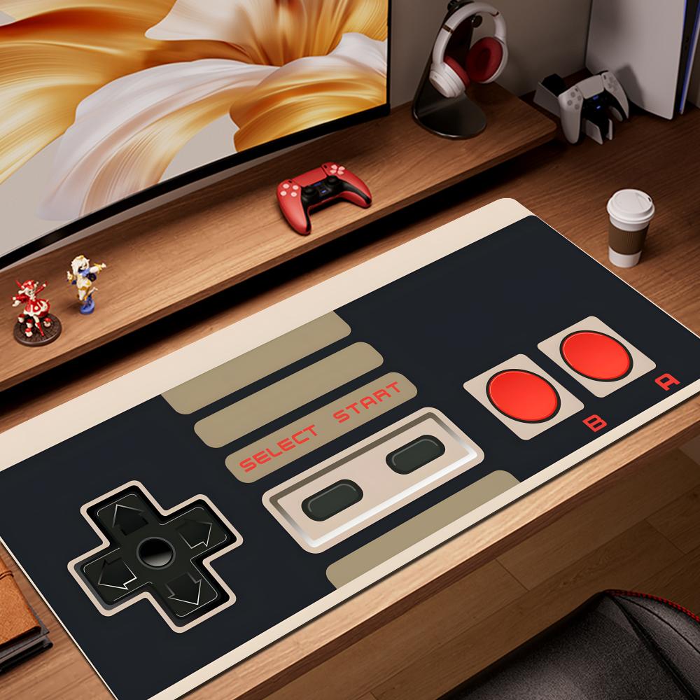 Retro Gaming Xl - แผ่นรองเมาส์สำหรับเล่นเกมย้อนยุค แผ่นรองโต๊ะ XL ยางกันลื่น อุปกรณ์เสริมสำหรับเล่นเกมขนาดใหญ่ คอมพิวเตอร์สำนักงาน