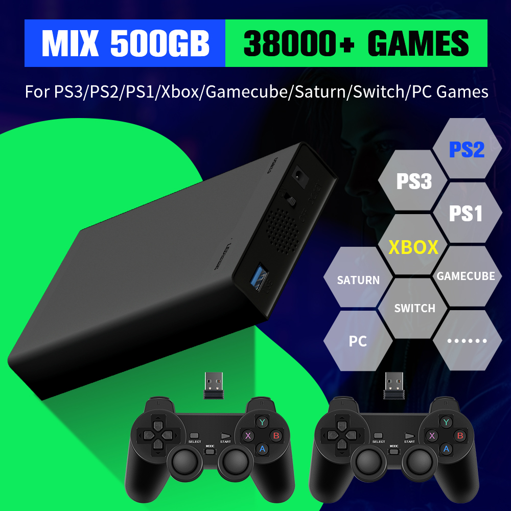 Retro Gaming Ps3 - ฮาร์ดไดรฟ์เกม 500G พร้อมเกม 38000+ เกม สำหรับ