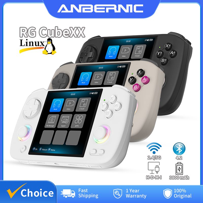 Retro Gaming Kiosk - ANBERNIC RG Cubexx Retro คอนโซลเกมมือถือ 3.95