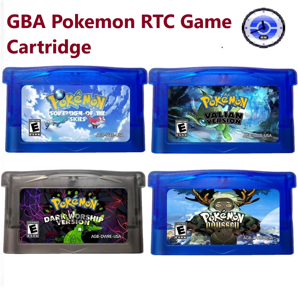 Rom Cartridge Flash - ตลับเกมภาษาอังกฤษ GBA RTC, โปเกมอน วาเลียนท์, โอดิสซีย์,