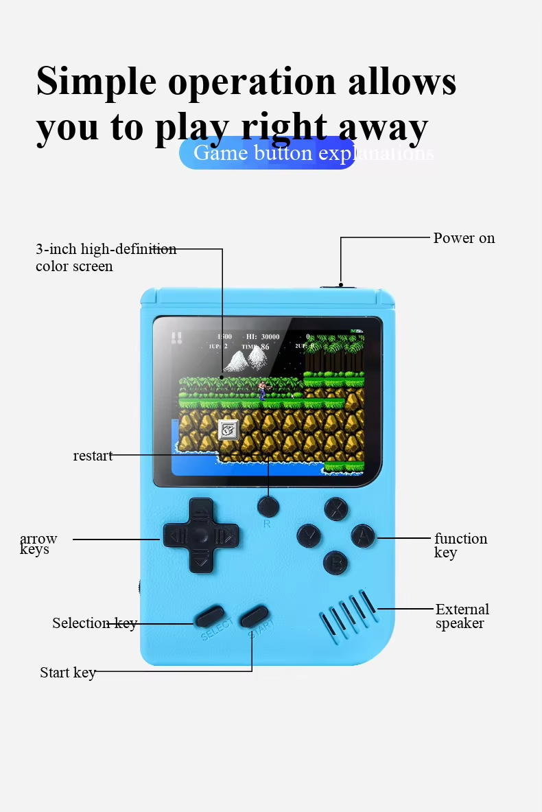 เครื่องเล่นเกมพกพา 400 in 1 มิ - Retro X8 Gaming Console บทวิจารณ์และราคา
