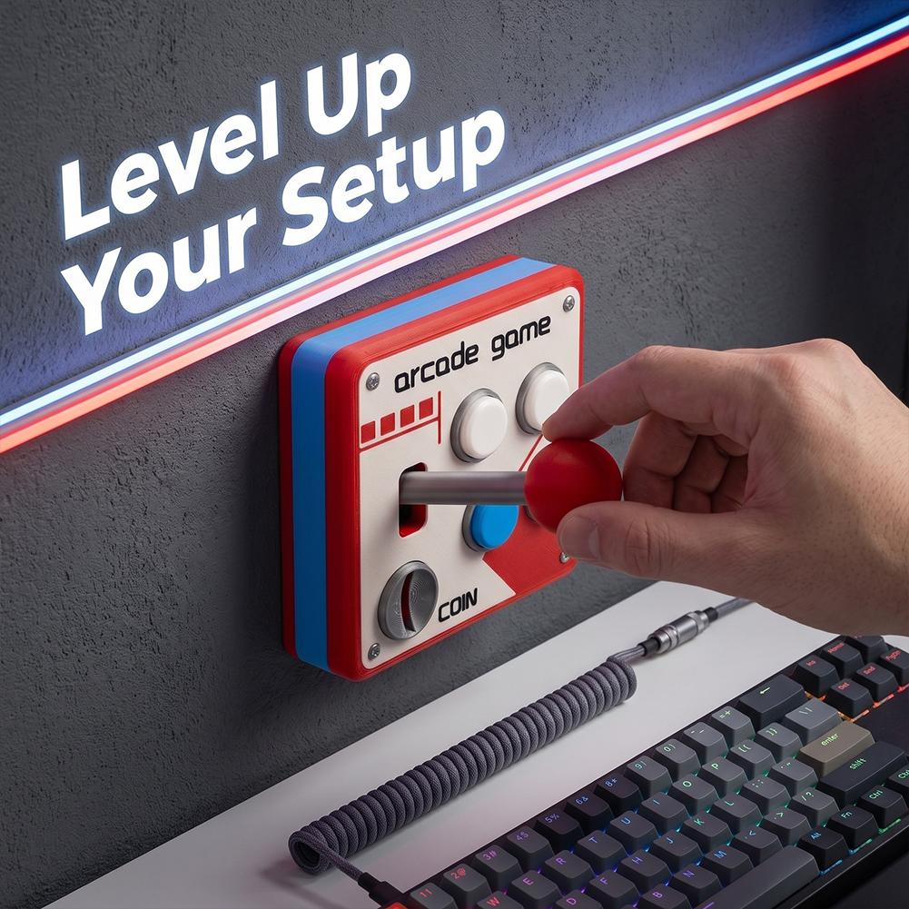 แผงสวิตช์อาร์เคดแบบเรโทรพิมพ์  - Retro Gaming Decor บทวิจารณ์และราคา