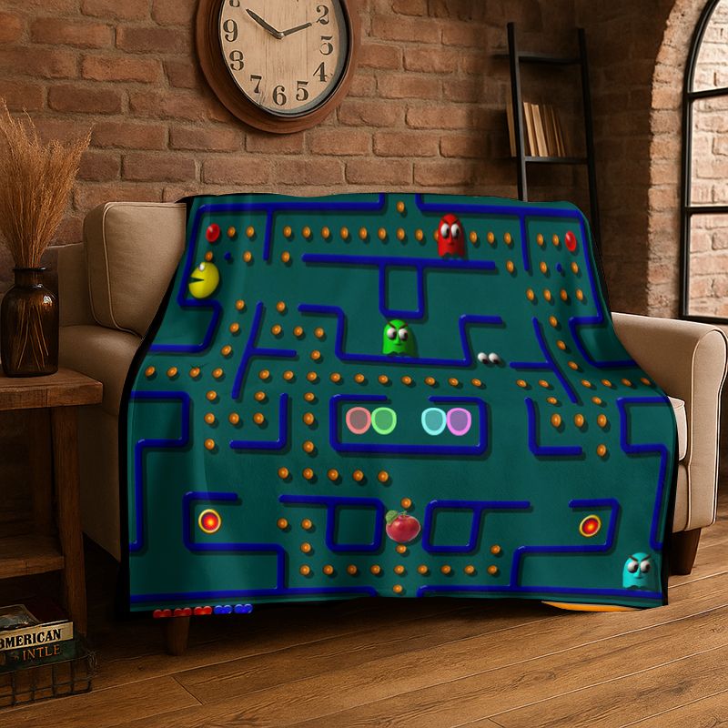 ผ้าห่มนุ่มลายเกมเรโทรพีแพ็คแมน - Retro Gaming Lounge บทวิจารณ์และราคา