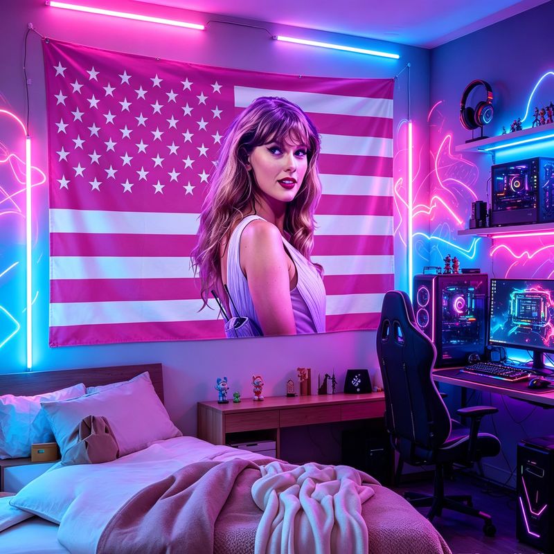 VIKAMA ผ้าแขวนผนังลายธงชาติอเม - Retro Gaming Decor บทวิจารณ์และราคา