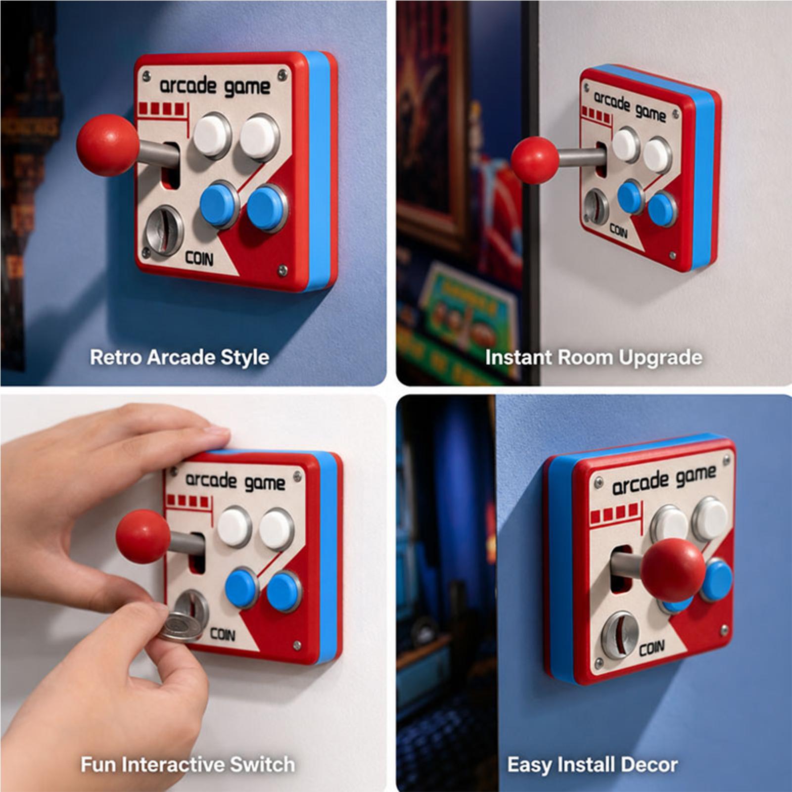 ฝาครอบสวิตช์ไฟเกมอาร์เคดสไตล์เ - Retro Gaming Decor บทวิจารณ์และราคา
