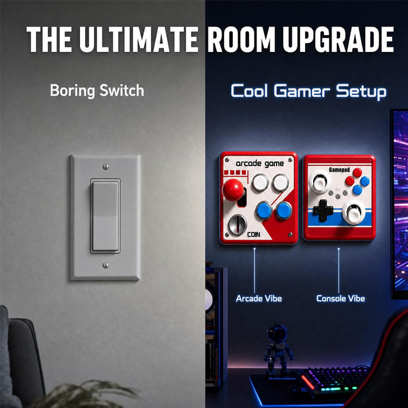 ฝาครอบสวิตช์ไฟแบบไม่ต้องเจาะ แ - Retro Gaming Joystick บทวิจารณ์และราคา