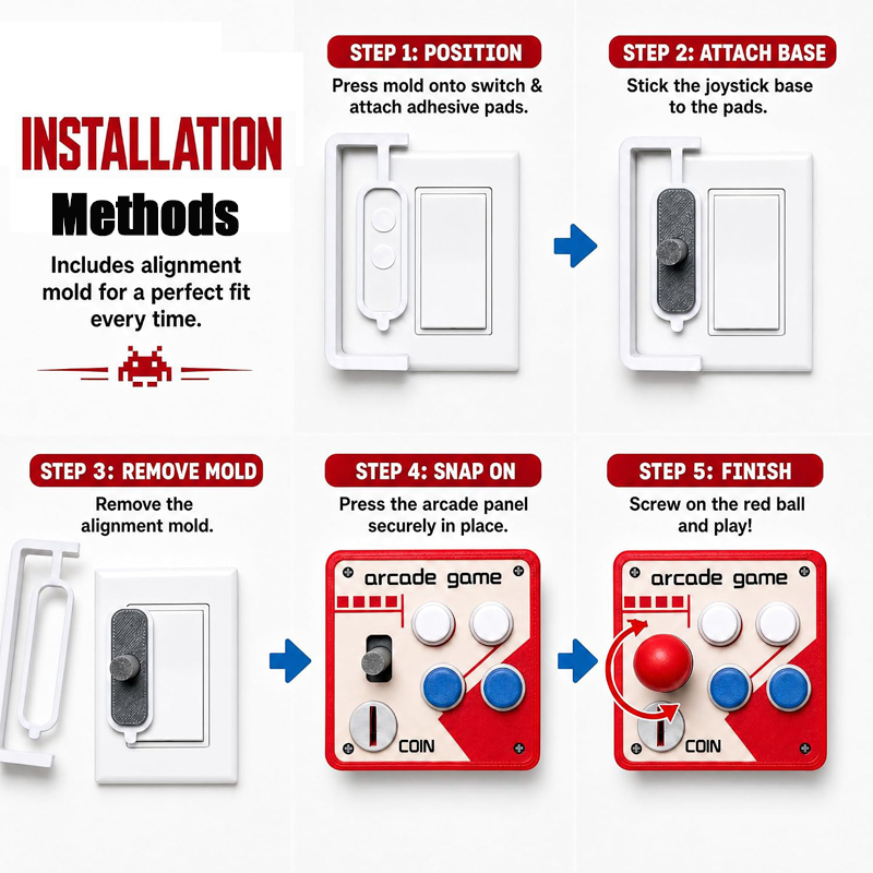 ฝาครอบสวิตช์ไฟแบบไม่ต้องเจาะ แ - Retro Gaming Joystick บทวิจารณ์และราคา