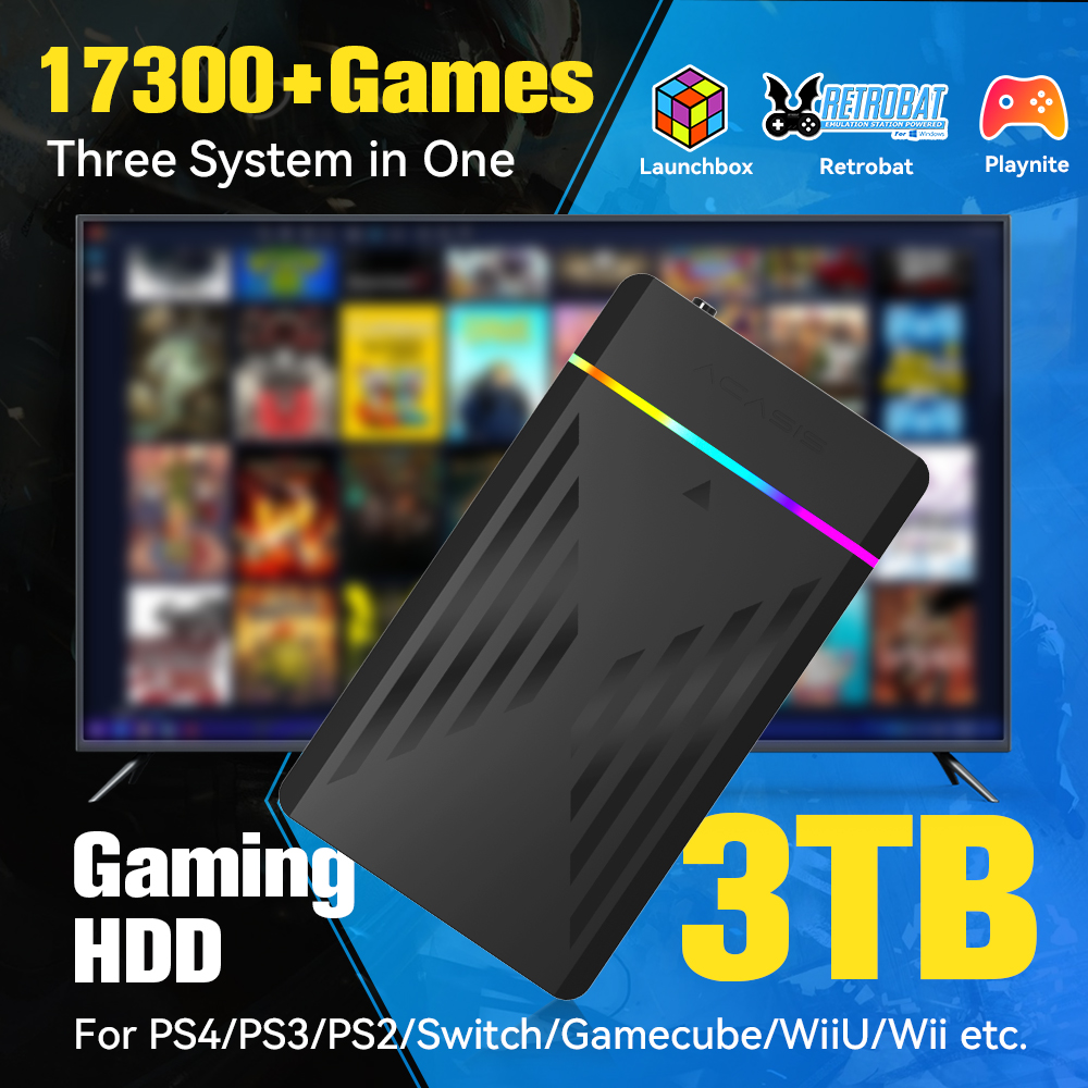 3TB แบบพกพา HDD LaunchBox/Retr - Retro Gaming Ps3 บทวิจารณ์และราคา
